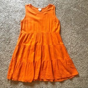 Corinna Fashions bright orange tiered cover up. L